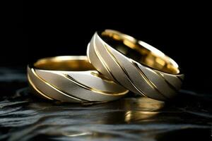 mooi bruiloft gouden ringen foto