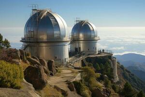 reusachtig sterrenkundig observatorium tegen de blauw lucht. foto