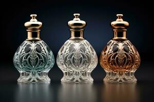parfum luxe fles. Product ontwerp parfumerie. foto