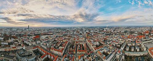 antenne stadsgezicht panorama van Wrocaw, Polen foto