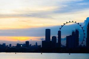 singapore skyline van de stad foto