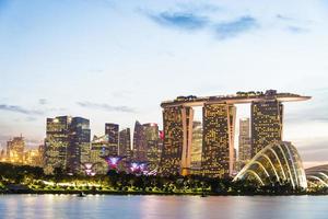 singapore skyline van de stad foto