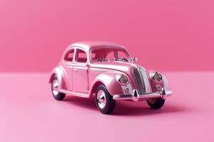 oud roze speelgoed- auto foto
