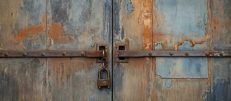 voorkomen diefstal door beveiligen de gebouw met stevig op slot deuren foto