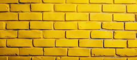 een muur gemaakt van geel bakstenen foto