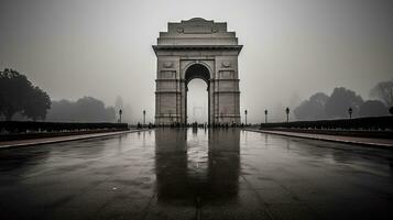 Indië poort Delhi, generatief ai foto