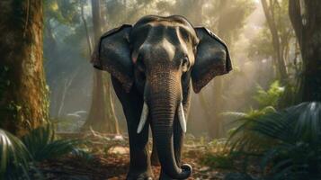 dier. Thais olifant in de Woud. generatief ai. foto
