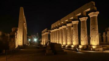 luxor tempel historisch architectuur van Egypte. UNESCO erfgoed van beschaving. ai gegenereerd. foto