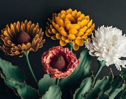 elegant fauna en flora bloeien banier voor groet kaarten generatief ai foto