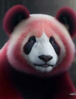 panda met rood vacht illustratie foto