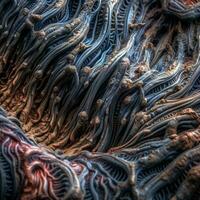 detailopname van een buitenaards wezen Leuk vinden structuur generatief ai foto