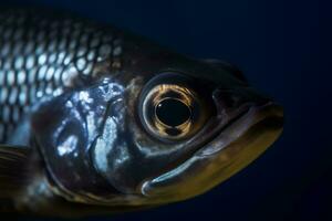 detailopname van een oceaan vis generatief ai foto