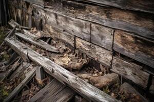 verslechterd houten planken achtergrond generatief ai foto