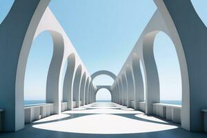 buitenaards minimalistische architectuur ontwerp foto generatief ai