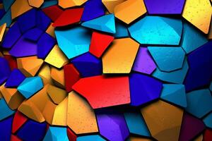 voronoi blokken patroon structuur achtergrond generatief ai foto