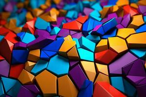 voronoi blokken patroon structuur achtergrond generatief ai foto