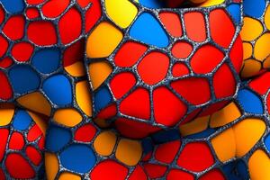 voronoi blokken patroon structuur achtergrond generatief ai foto