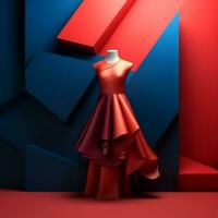 mode en kleding stof thema 3d abstract achtergrond generatief ai foto