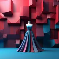 mode en kleding stof thema 3d abstract achtergrond generatief ai foto