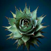 een agave fabriek Aan een blauw achtergrond generatief ai foto