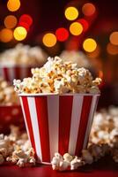 popcorn stellage, bioscoop schot, film theater popcorn foto