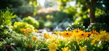 mooi tuin landschap foto