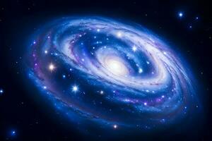 illustratie van een heelal met sterren en ruimte stof in de universum foto
