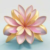 3d bloemen gemaakt van keramisch met pastel kleuren en een tintje van goud foto