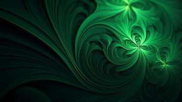 abstract fractal achtergrond in groen toon kleur . generatief ai foto