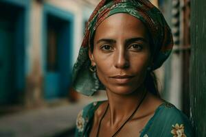 Cubaans vrouw foto. genereren ai foto