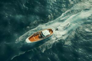 golven varen top visie schoon achtergrond. genereren ai foto