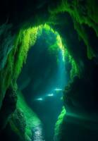 een verbazingwekkend mooi natuur grot, generatief ai illustratie. foto