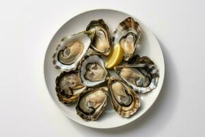 vers rauw oesters voedsel. genereren ai foto