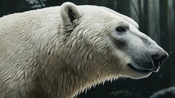 betoverend en onaantastbaar, de polair beer ai gegenereerd foto