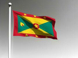 Grenada nationaal vlag geïsoleerd Aan grijs achtergrond foto