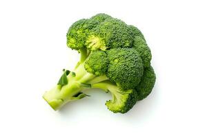 broccoli groente geïsoleerd Aan wit achtergrond ai gegenereerd foto