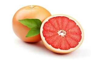 grapefruit geïsoleerd Aan wit achtergrond ai gegenereerd foto