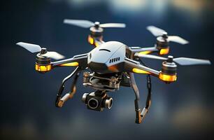 dar quadcopter met digitaal camera. generatief ai foto