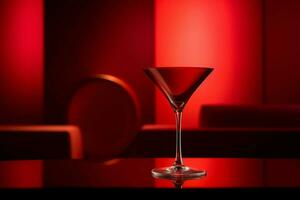 rood cocktail interieur luxe. genereren ai foto
