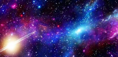 diep ruimte nevel en heelal sterren de universum is vol van sterren 3d illustratie foto