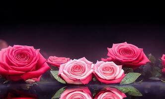 roos achtergrond drijvend Aan water oppervlakte mysterieus romantisch bloem foto