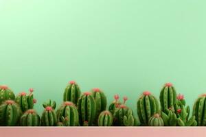 cactus mockup achtergrond. genereren ai foto