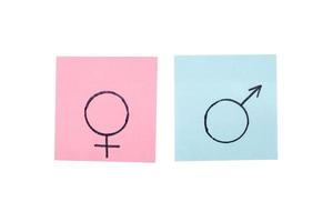 genderidentiteit, mannelijke en vrouwelijke genderrolstickers foto