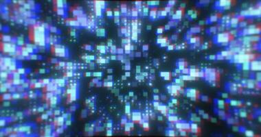 abstract blauw futuristische hi-tech energie deeltjes dots en pleinen magisch helder gloeiend achtergrond foto