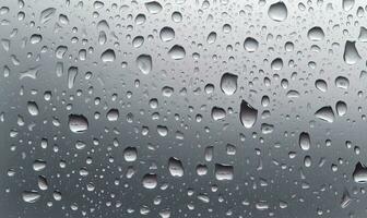 regen druppels Aan de venster glas - ai gegenereerd foto