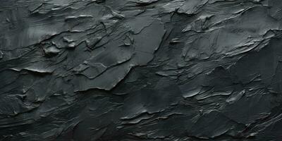 generatief ai, detailopname van impasto abstract ruw zwart kunst schilderij structuur foto