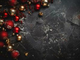 Kerstmis samenstelling met bokeh achtergrond en kopiëren ruimte ai generatief foto