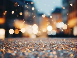 Kerstmis samenstelling met bokeh achtergrond en kopiëren ruimte ai generatief foto