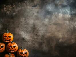 halloween samenstelling met kopiëren ruimte ai generatief foto