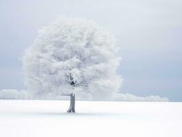 minimalistische winter landschap samenstelling ai generatief foto